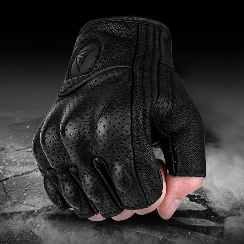 MOTOWOLF MDL0302B 1 Pair Fingerless Summer Sheepskin Leather Motorcycle Gloves MOTOWOLF MDL0302B 1 Pair Fingerless Summer Sheepskin Leather Motorcycle Gloves
